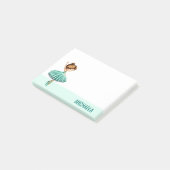 Moderne Turquoise Ballet Dancer met Tutu Post-it® Notes (Schuin)