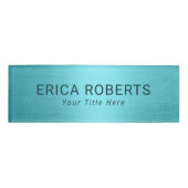 Moderne Turquoise Beauty Salon Spa Naambadge (Voorkant)