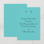 Moderne Turquoise Bijlagekaart Informatiekaartje (Voorkant / Achterkant)