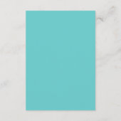 Moderne Turquoise Bijlagekaart Informatiekaartje (Achterkant)