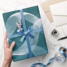 Moderne Turquoise Blauwe Golfbeweging Abstract Pat