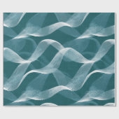 Moderne Turquoise Blauwe Golfbeweging Abstract Pat Cadeaupapier (Vlak)