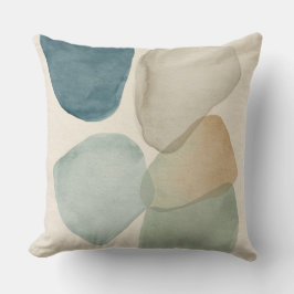 Moderne Turquoise Blauwe Salie Groene Abstracte Kl Kussen