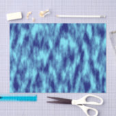 Moderne turquoise blauwe tie dye tissuepapier (Craft)