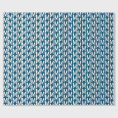 Moderne turquoise blauwe witte aangepaste monogram cadeaupapier (Vlak)