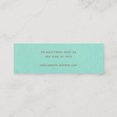 Moderne Turquoise Blue Stud Earring Display Mini Visitekaartje (Achterkant)
