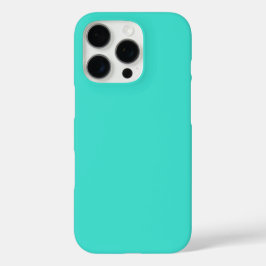 Moderne Turquoise Effenkleurige Kleur | Teal iPhone 16 Pro Hoesje