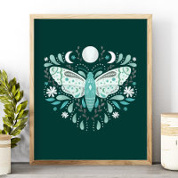 Moderne Turquoise En Witte Abstracte Mot Illustrat