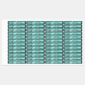 Moderne Turquoise Folie Glitter Agaat Schattigee L Labels (Vel)