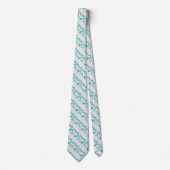 Moderne Turquoise Fractale Edelsteen Gestreepte Ha Stropdas (Voorkant)