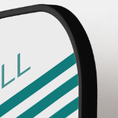 Moderne turquoise geometrische vorm pickleball paddle (Links Detail)