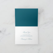 Moderne Turquoise Glitter Dankjewel Kaarten (Binnen)