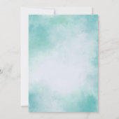 Moderne Turquoise Glitter Islamitische Aqiqa Aqeeq Kaart (Achterkant)