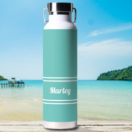 Moderne Turquoise Groene Minimalistische Stijlvoll Waterfles