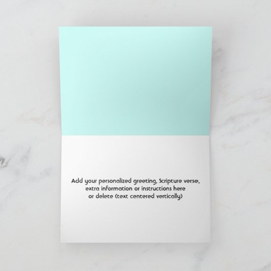 Moderne Turquoise KERKVERJAARDAG (Binnen)