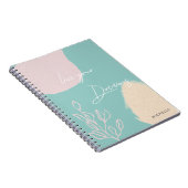 Moderne turquoise leeft je dromen Notitieboek (Rechterzijde)