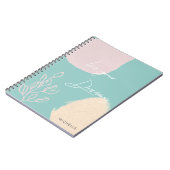 Moderne turquoise leeft je dromen Notitieboek (Linkerzijde)