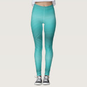 Moderne Turquoise Leggings (Voorkant)