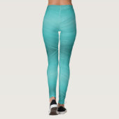 Moderne Turquoise Leggings (Achterkant)