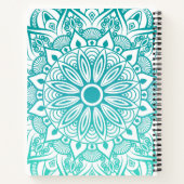 Moderne Turquoise Mandala Life Coach Notitieboek (Achterkant)
