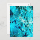 Moderne turquoise marmeren steen briefkaart (Voorkant / Achterkant)