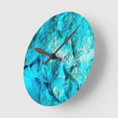 Moderne turquoise marmeren steen ronde klok (Hoek)