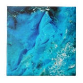 Moderne turquoise marmeren steen tegeltje (Voorkant)