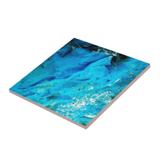 Moderne turquoise marmeren steen tegeltje (Zijkant)