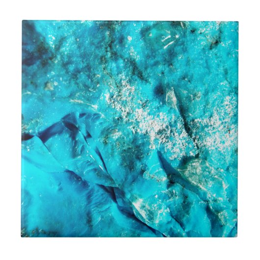 Moderne turquoise marmeren steen tegeltje (Voorkant)