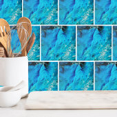 Moderne turquoise marmeren steen tegeltje