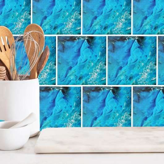 Moderne turquoise marmeren steen tegeltje