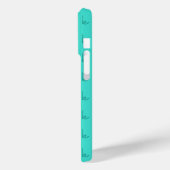 Moderne Turquoise Monogram Naam Effen Kleur | Teal Case-Mate iPhone Case (Achterkant / Links)