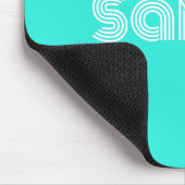 Moderne turquoise monogram naam muismat (Hoek)