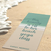 Moderne Turquoise Ocean Beach Aangepaste Quote Naa Yogamat