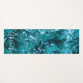Moderne Turquoise Ocean Waves Custom Yogamat (Voorkant (horizontaal))