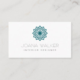 Moderne turquoise oriëntaalse interieurontwerper visitekaartje