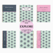 Moderne turquoise Roze Bloemen Mandala Doodles Planner