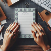 Moderne turquoise Roze Bloemen Mandala Doodles Post-it® Notes