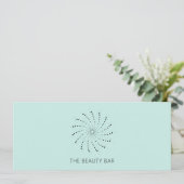 Moderne Turquoise Spiraal Stip Cadeaubon (Staand voorkant)