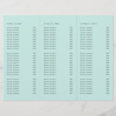 Moderne Turquoise Spiraal Stip Elegante Brochure (Achterkant)