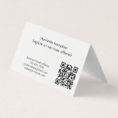 Moderne Turquoise Unieke Koele Kleurrijke QR-code Visitekaartje (Achterkant)