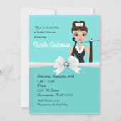 Moderne Turquoise Verlovingsfeest Bruiloft Chic Kaart (Voorkant)