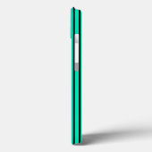 Moderne Turquoise Verticale Strepen Stijlvolle Geo Case-Mate iPhone Case (Achterkant / Links)