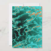 Moderne Turquoise Waterverf Geode BarefootBride™ (Achterkant)