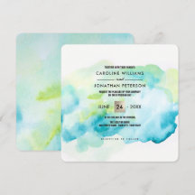 Moderne Turquoise Waterverf