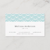 Moderne Turquoise Wave Pattern Cleaning Service Visitekaartje (Achterkant)