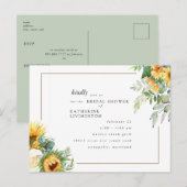 Moderne Tuscan-zonnebloemen in het Vrijgezellenfee Uitnodiging Briefkaart (Voorkant / Achterkant)