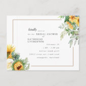 Moderne Tuscan-zonnebloemen in het Vrijgezellenfee Uitnodiging Briefkaart (Voorkant)