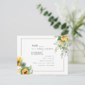 Moderne Tuscan-zonnebloemen in het Vrijgezellenfee Uitnodiging Briefkaart (Staand voorkant)