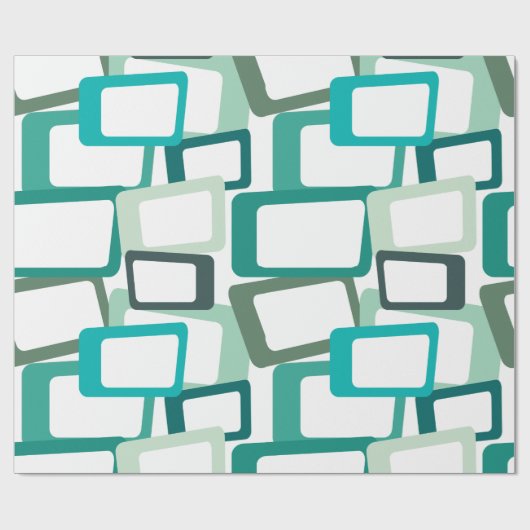 Moderne tussenliggende rechthoeken cadeaupapier (Vlak)